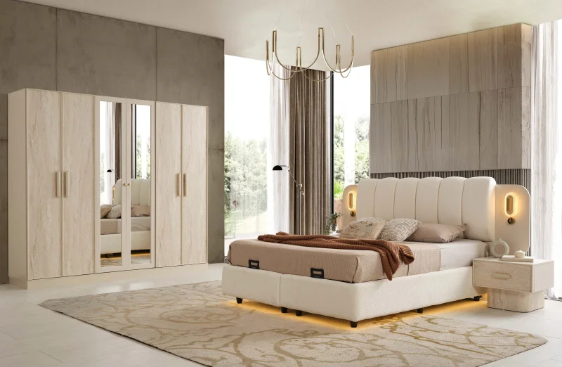 Maçka MDF Yatak Odası Takımı (Başlıklı)