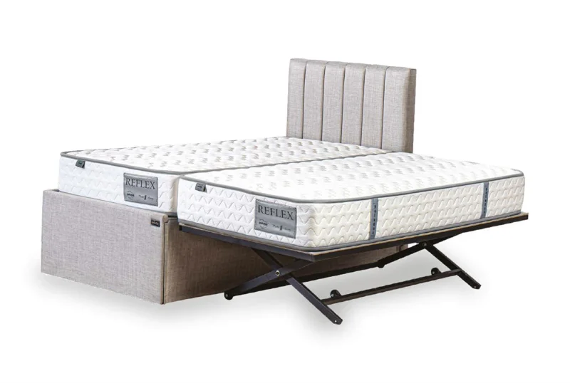 Twin Bed Yavrulu Yatak Baza Seti
