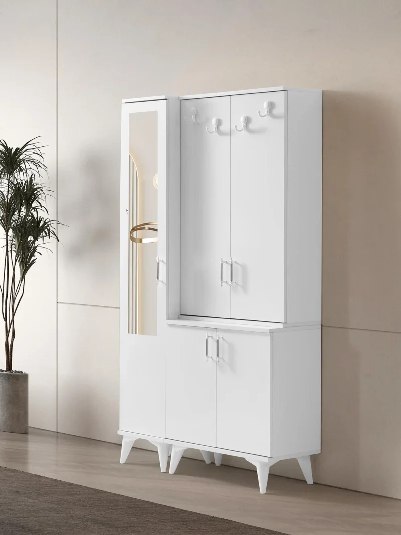 Işık Tek Kule Beyaz Portmanto (AK214)