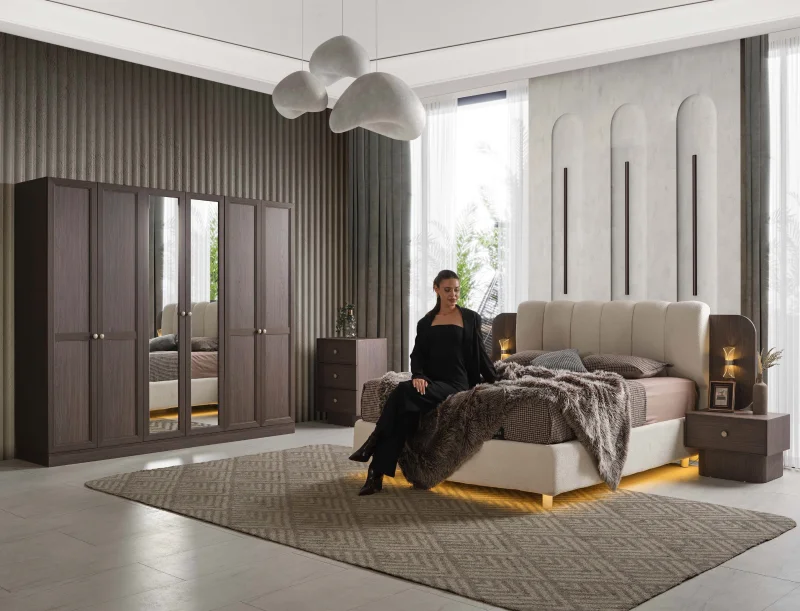 Pablo MDF Yatak Odası Takımı (Başlıklı)